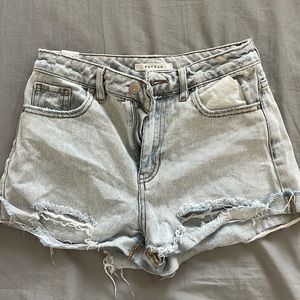 Pacsun Light Wash Ripped Shorts